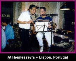 Singing in Hennessey's - Lisbon, 
PORTUGAL